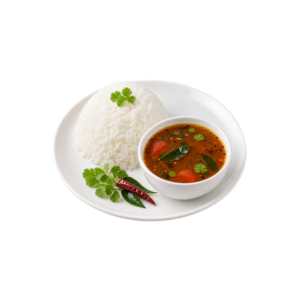 plain rice With Rasam